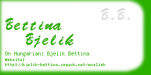 bettina bjelik business card